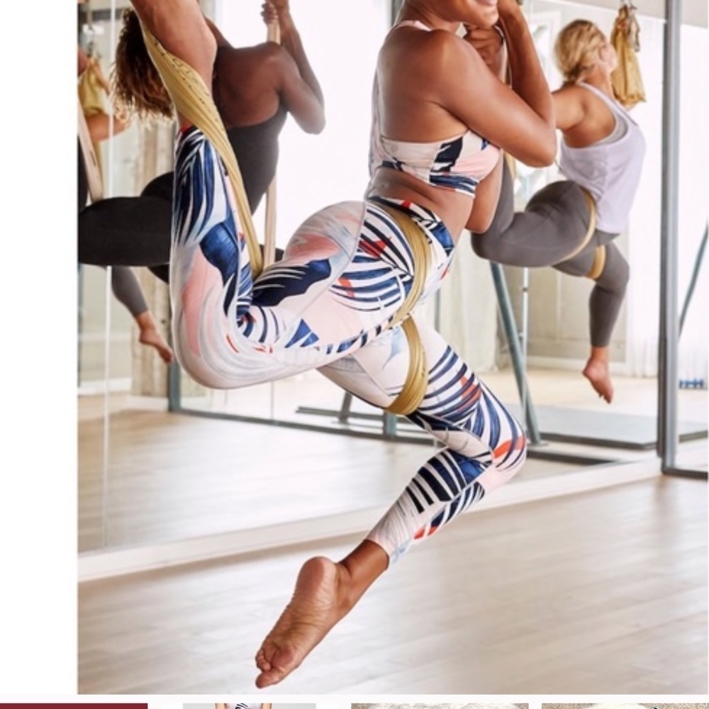 Athleta Tahitian Salutation Leaf Print Leggings - Picture 2 of 8